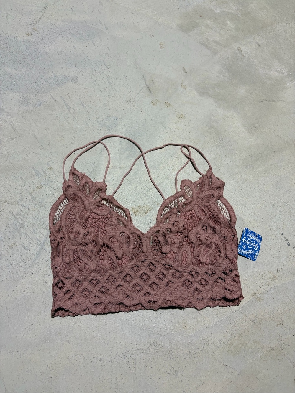 Free people intimately NWT Lace Bralette Pink large MSRP$38